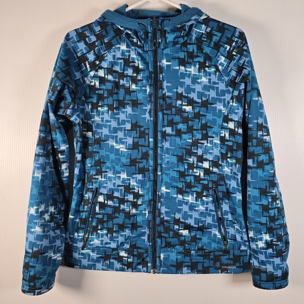 Columbia Titanium Women's Omni-shield Softshell Jacket Blue, Teal, Black Size S
